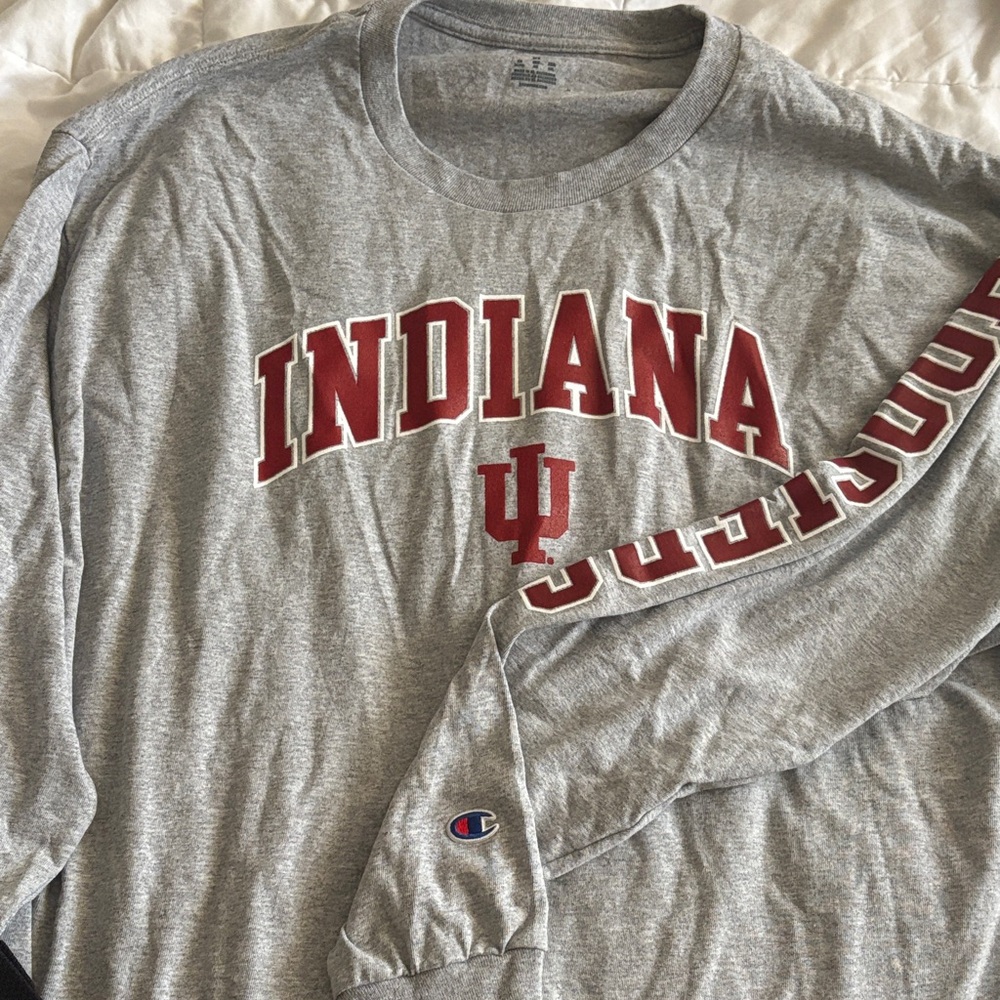 Champion Indiana University Gray Long Sleeve Tee